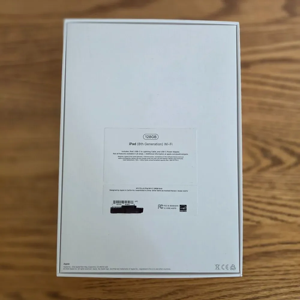 Authentic Replacement BOX ONLY Apple iPad 8th Generation WiFi Model A2270 BOX